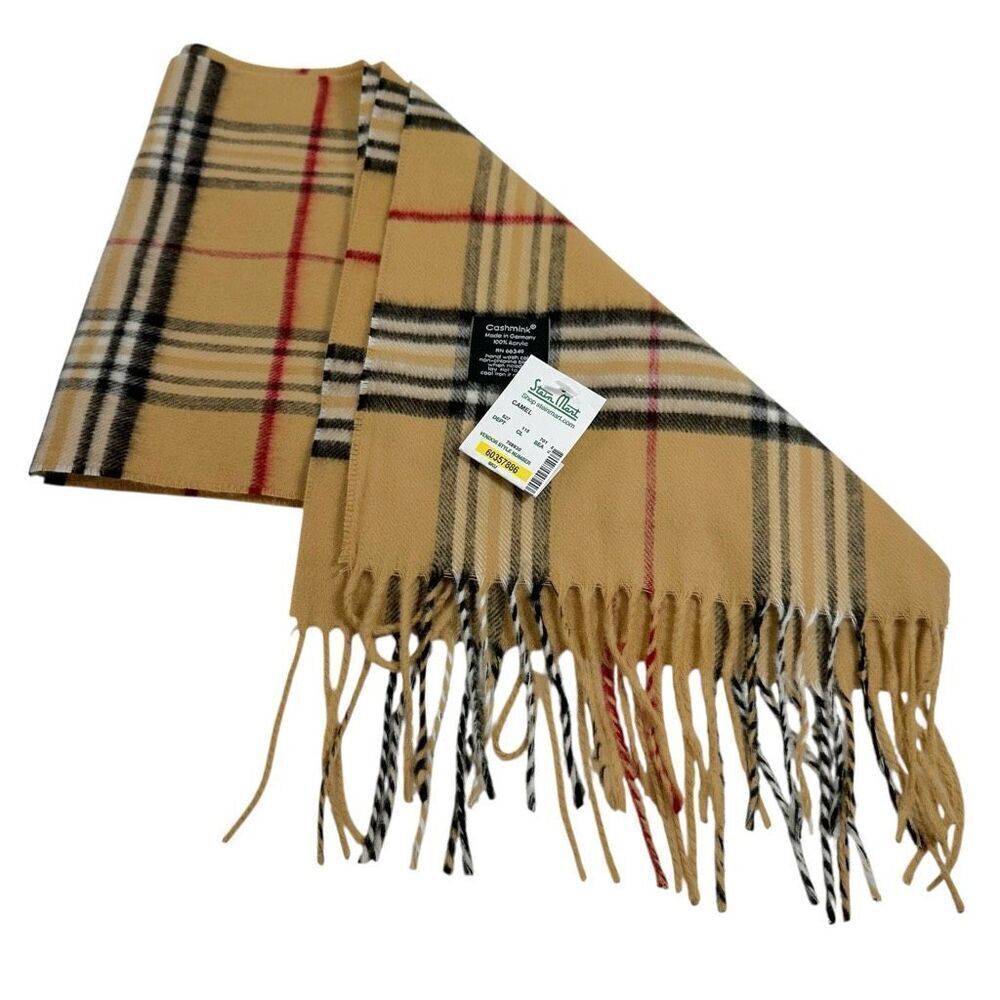 Cashmink Nova Check Pattern Scarf NWT
